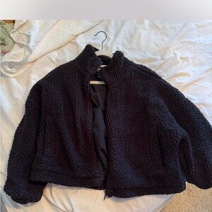 Women's Black Sherpa Jacket